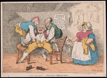 Neu erfunden - Elastische Hosen, veröffentlicht 1784